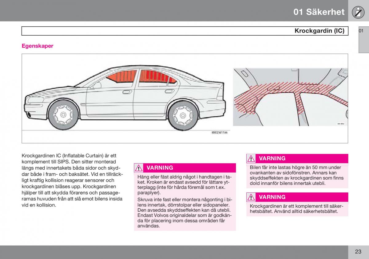 Volvo S60 I 1 instruktionsbok / page 24