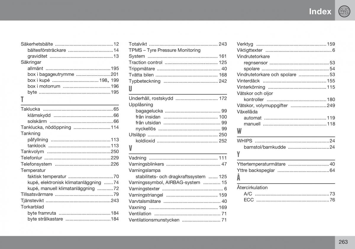 Volvo S60 I 1 instruktionsbok / page 264