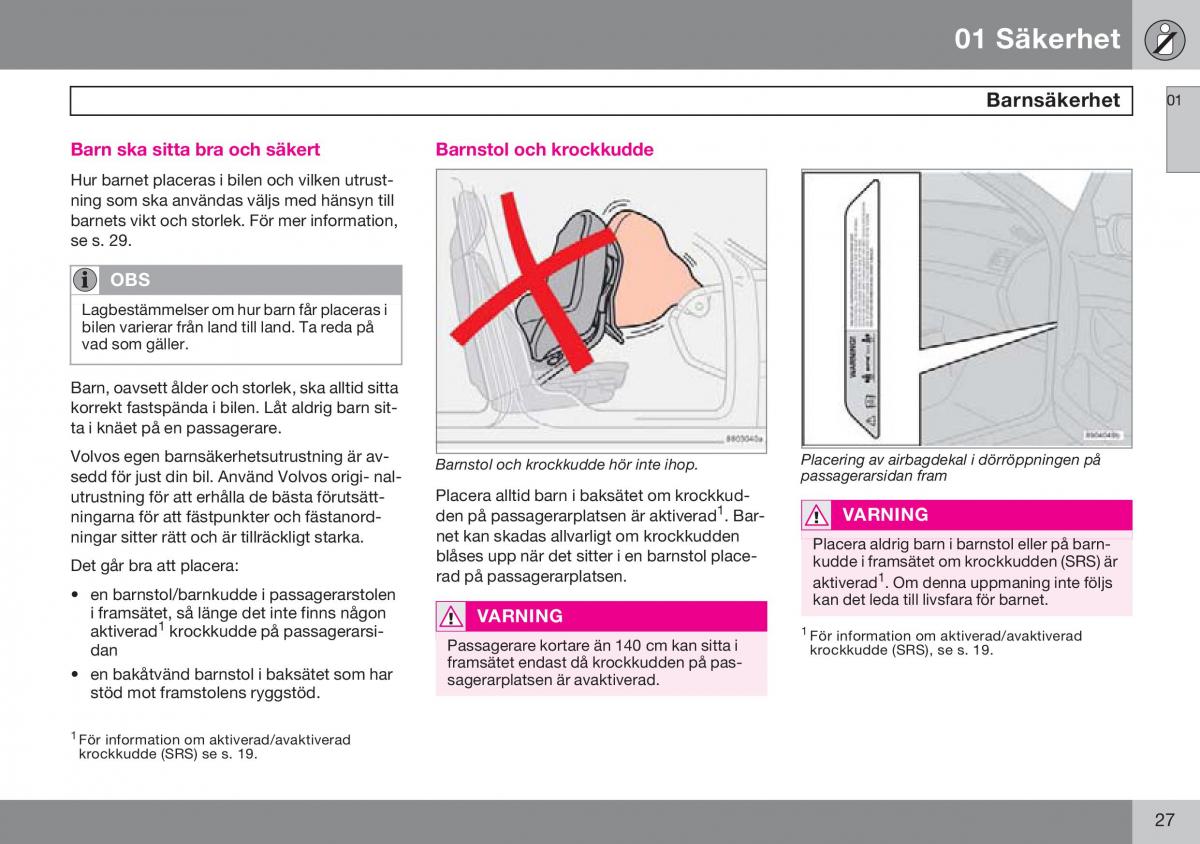 Volvo S60 I 1 instruktionsbok / page 28