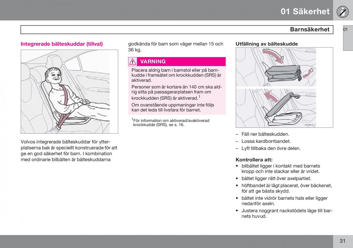 Volvo S60 I 1 instruktionsbok / page 32