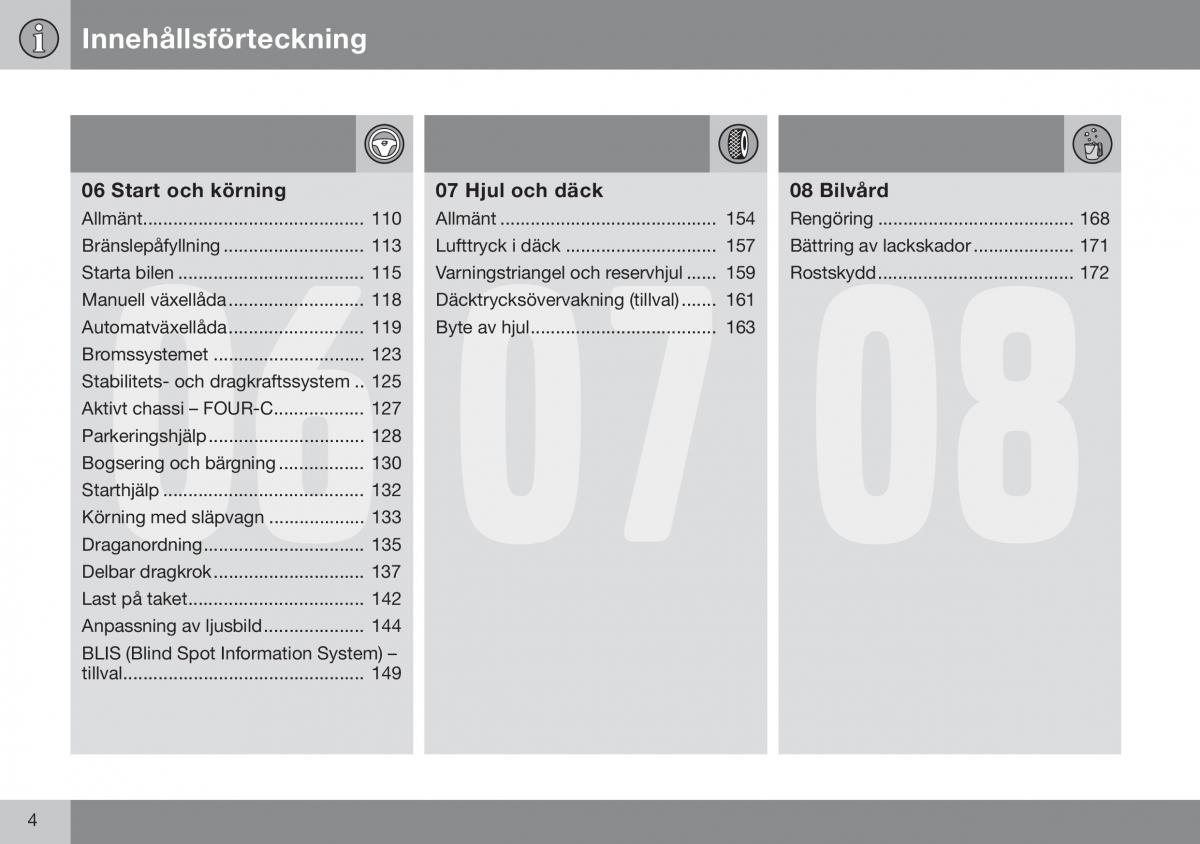 Volvo S60 I 1 instruktionsbok / page 5