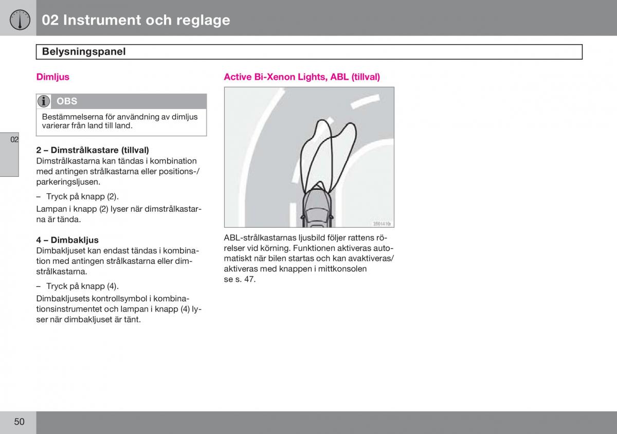 Volvo S60 I 1 instruktionsbok / page 51