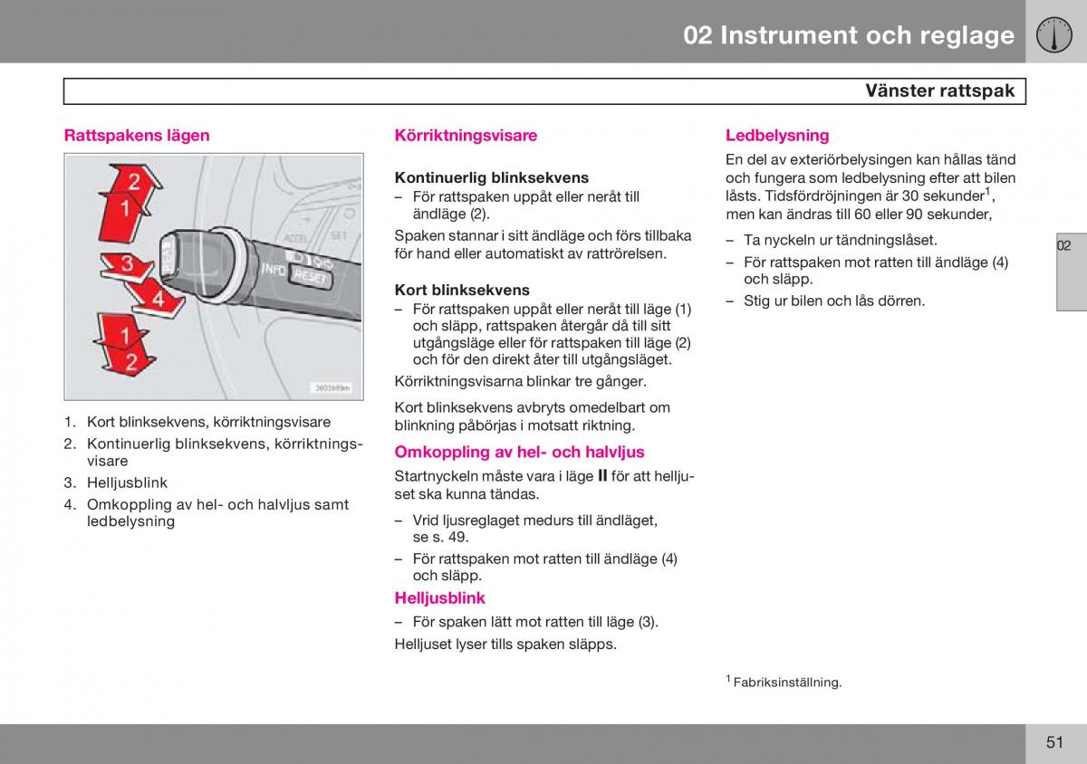 Volvo S60 I 1 instruktionsbok / page 52