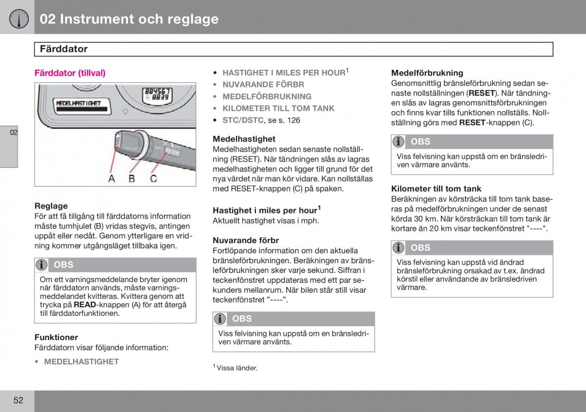 Volvo S60 I 1 instruktionsbok / page 53