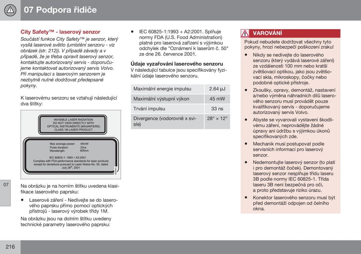 Volvo S60 II 2 navod k obsludze / page 218