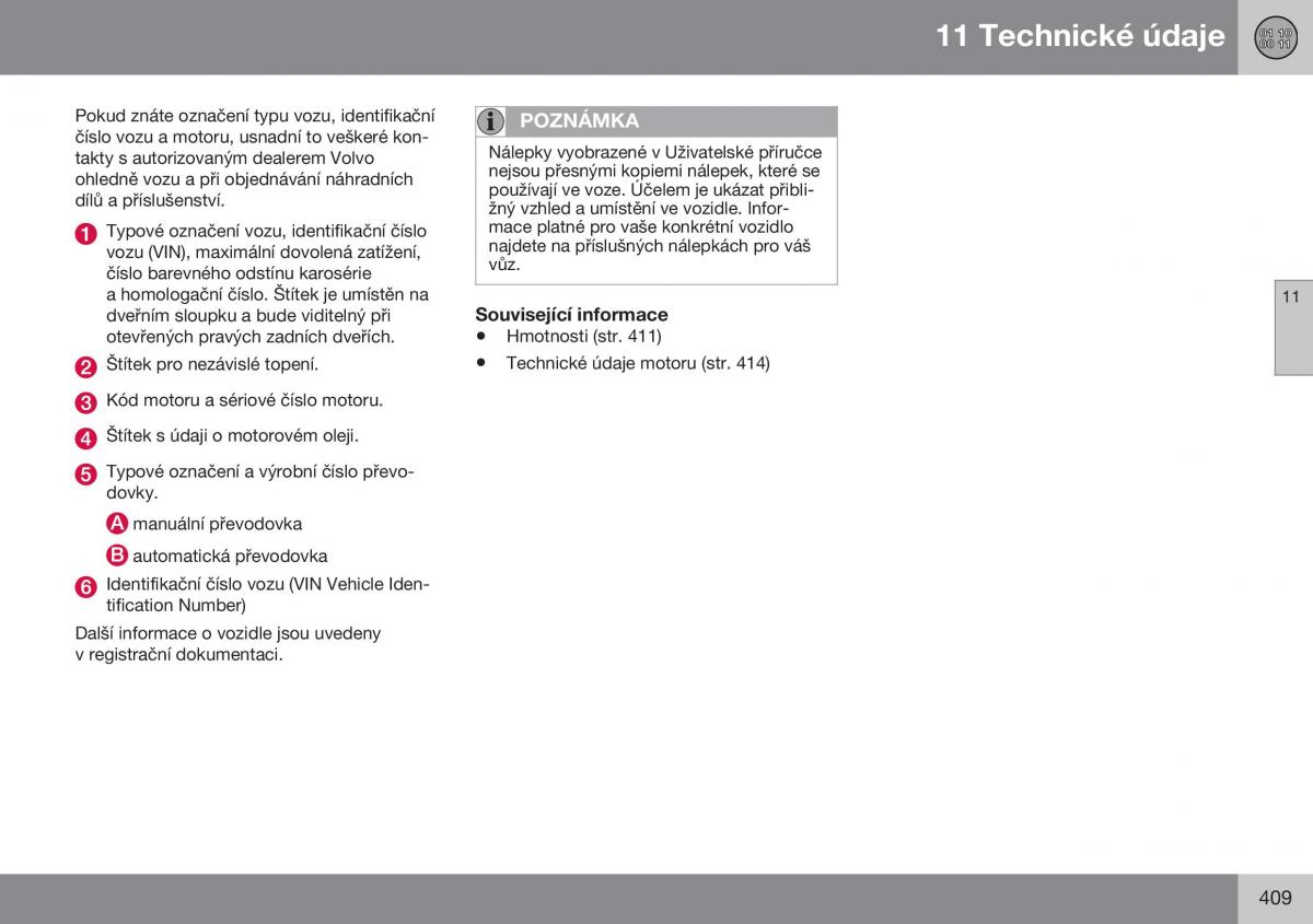 Volvo S60 II 2 navod k obsludze / page 411