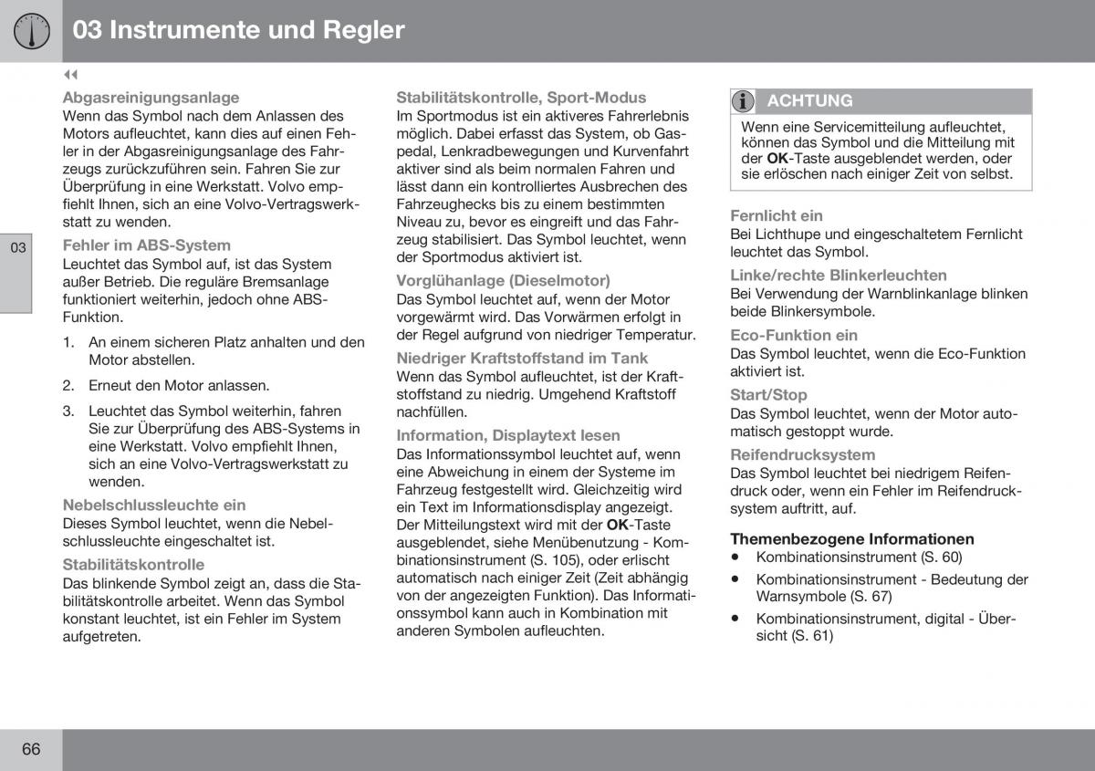 Volvo S60 II 2 Handbuch / page 68