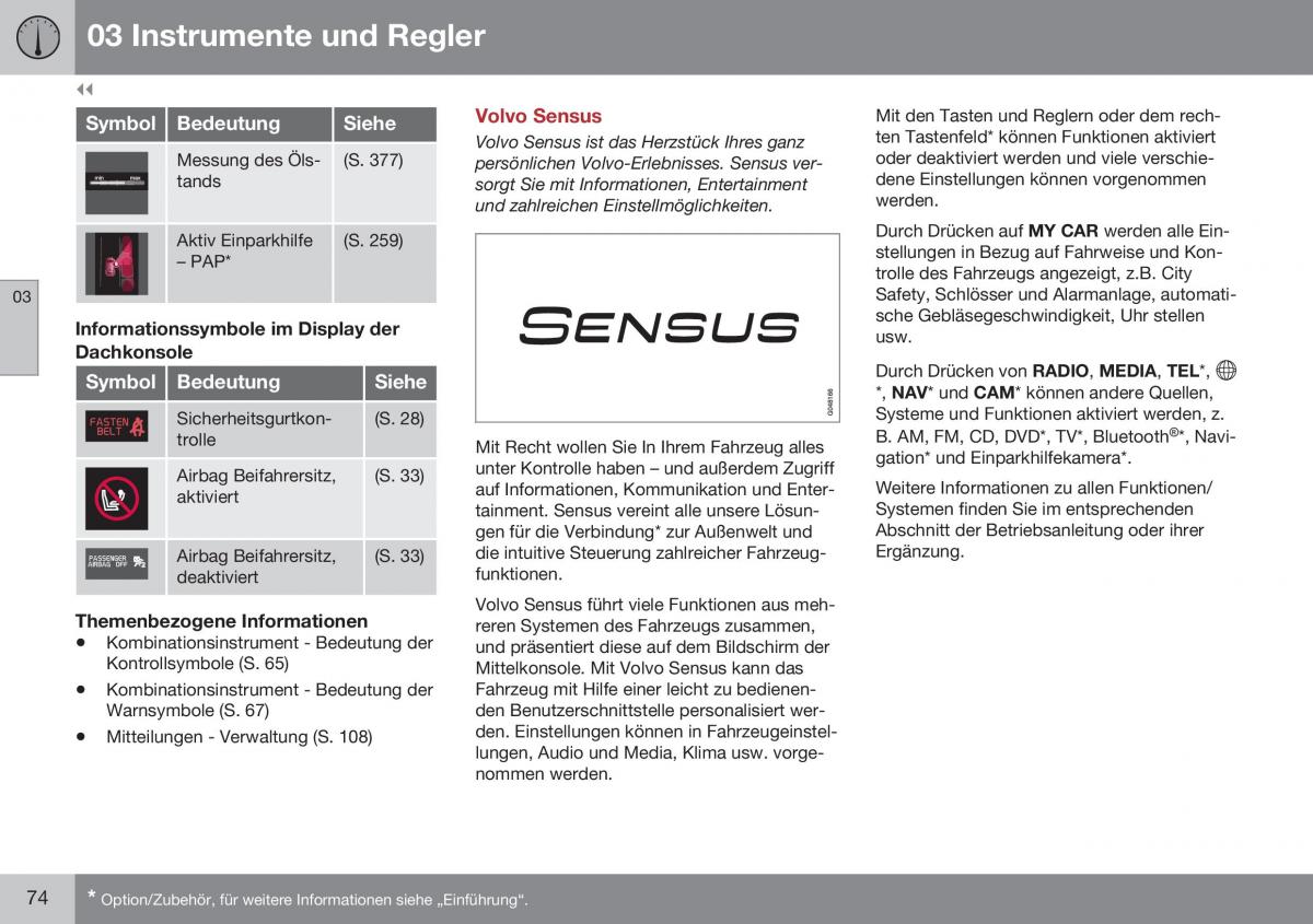 Volvo S60 II 2 Handbuch / page 76