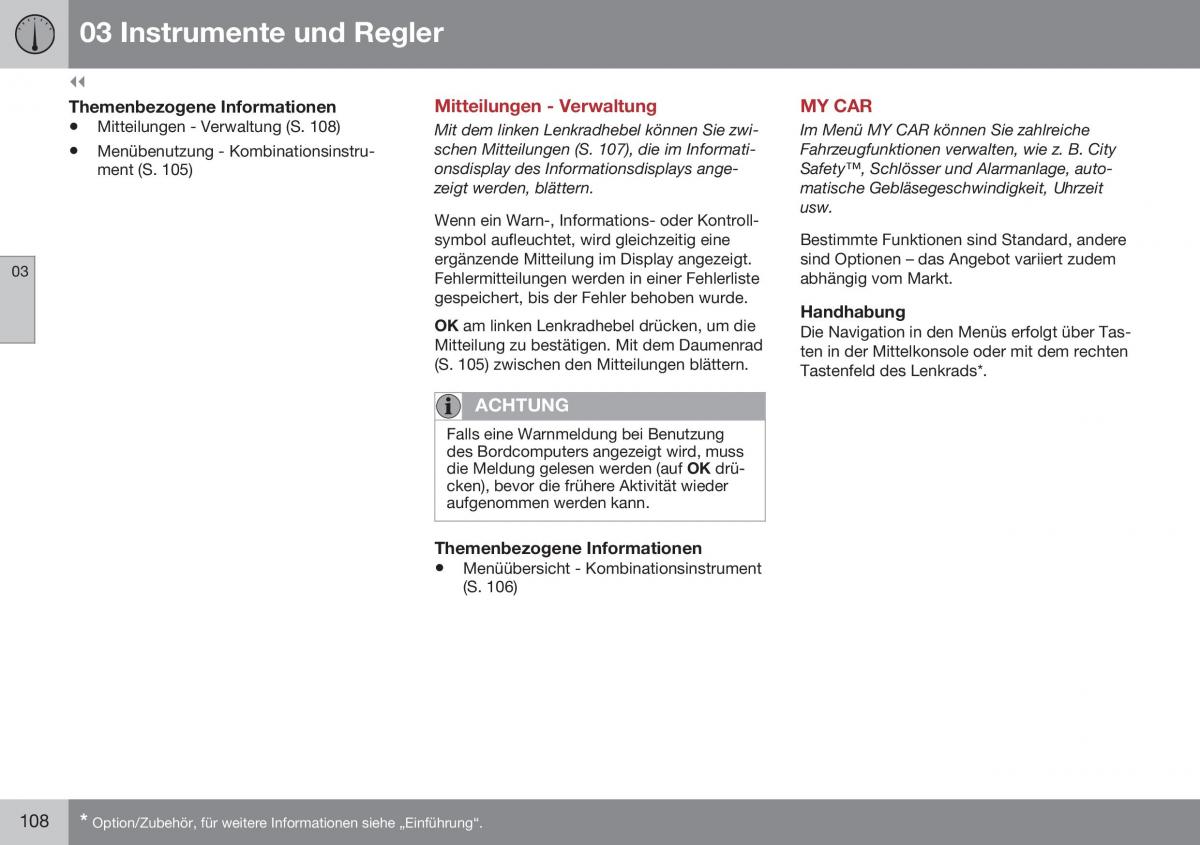 Volvo S60 II 2 Handbuch / page 110