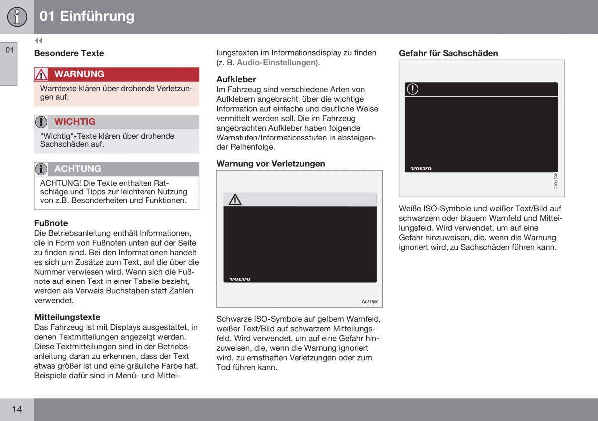 Volvo S60 II 2 Handbuch / page 16