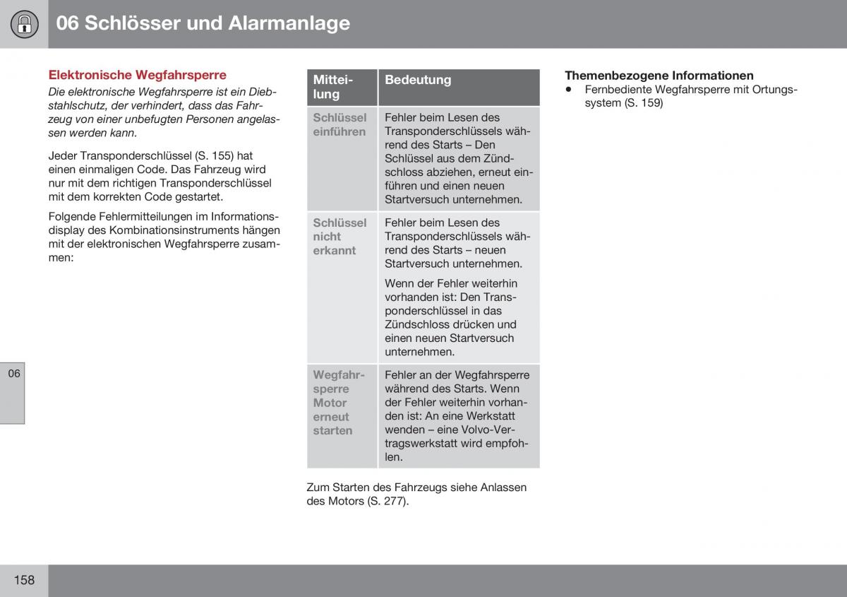 Volvo S60 II 2 Handbuch / page 160