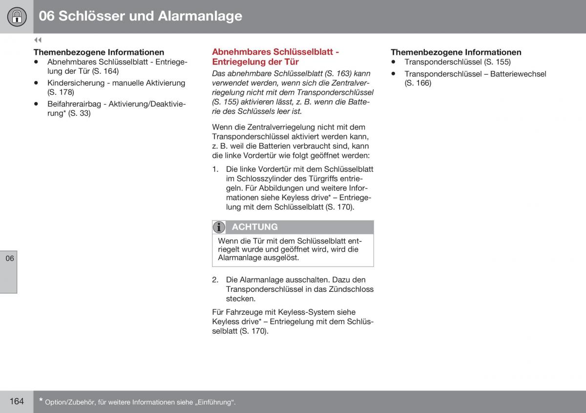 Volvo S60 II 2 Handbuch / page 166