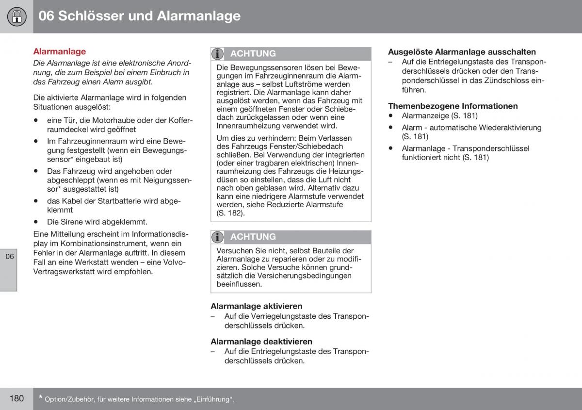 Volvo S60 II 2 Handbuch / page 182