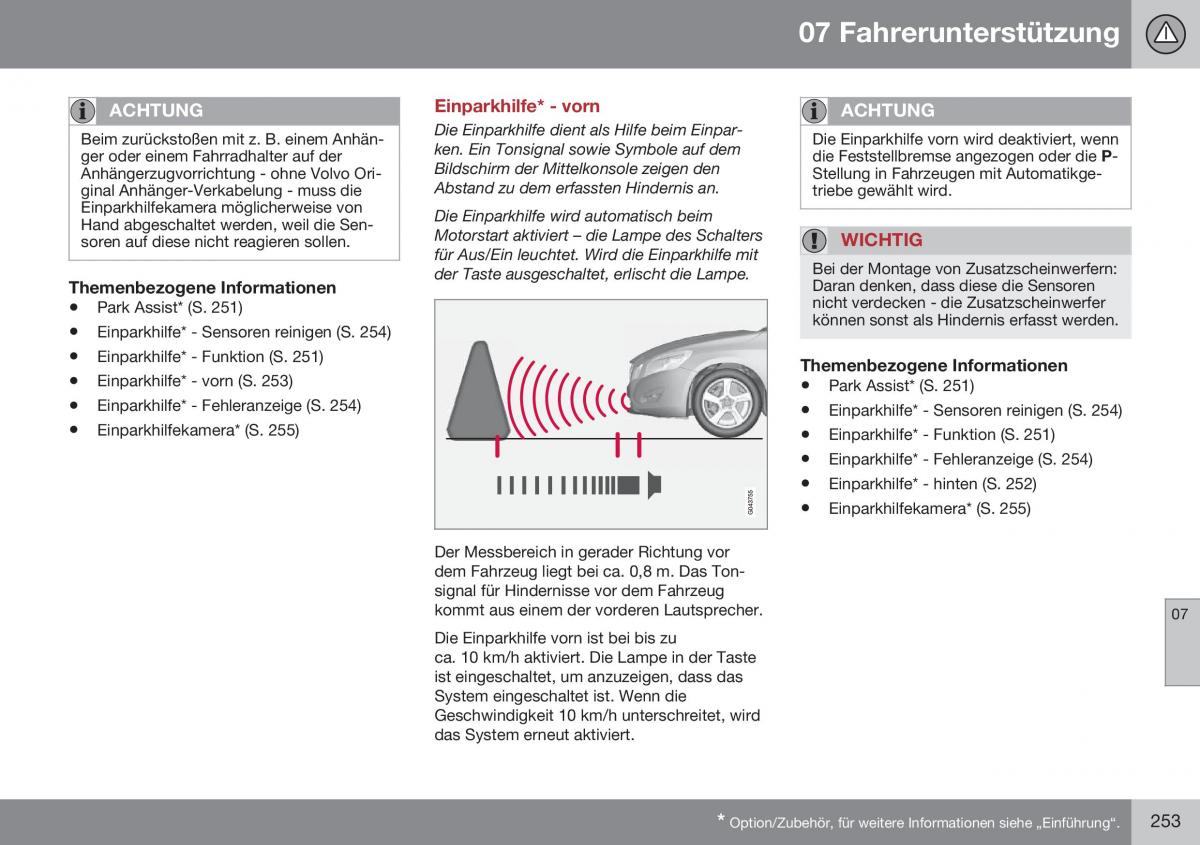 Volvo S60 II 2 Handbuch / page 255