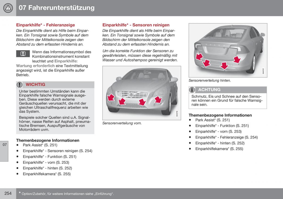 Volvo S60 II 2 Handbuch / page 256