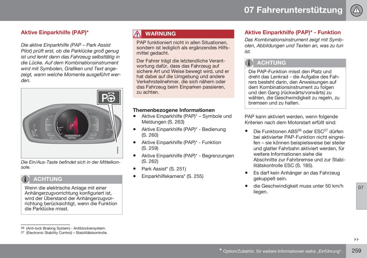 Volvo S60 II 2 Handbuch / page 261