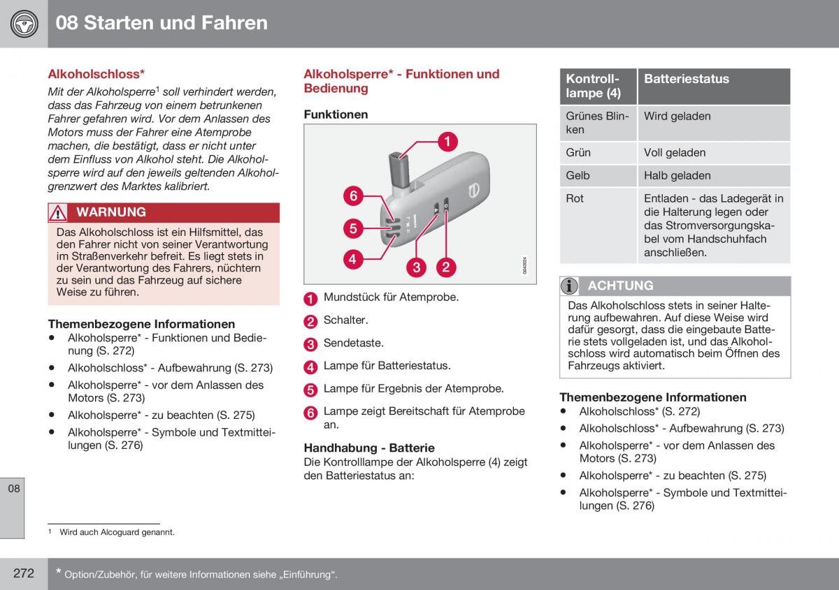 Volvo S60 II 2 Handbuch / page 274