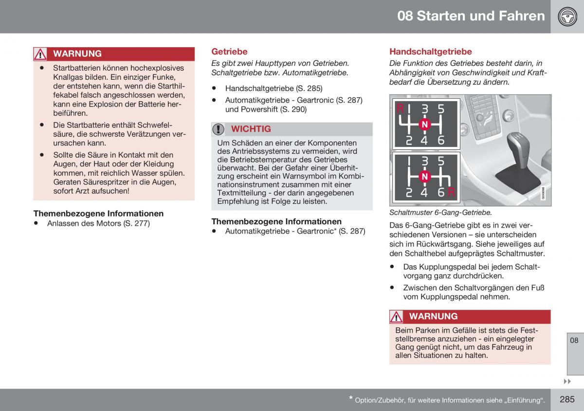 Volvo S60 II 2 Handbuch / page 287