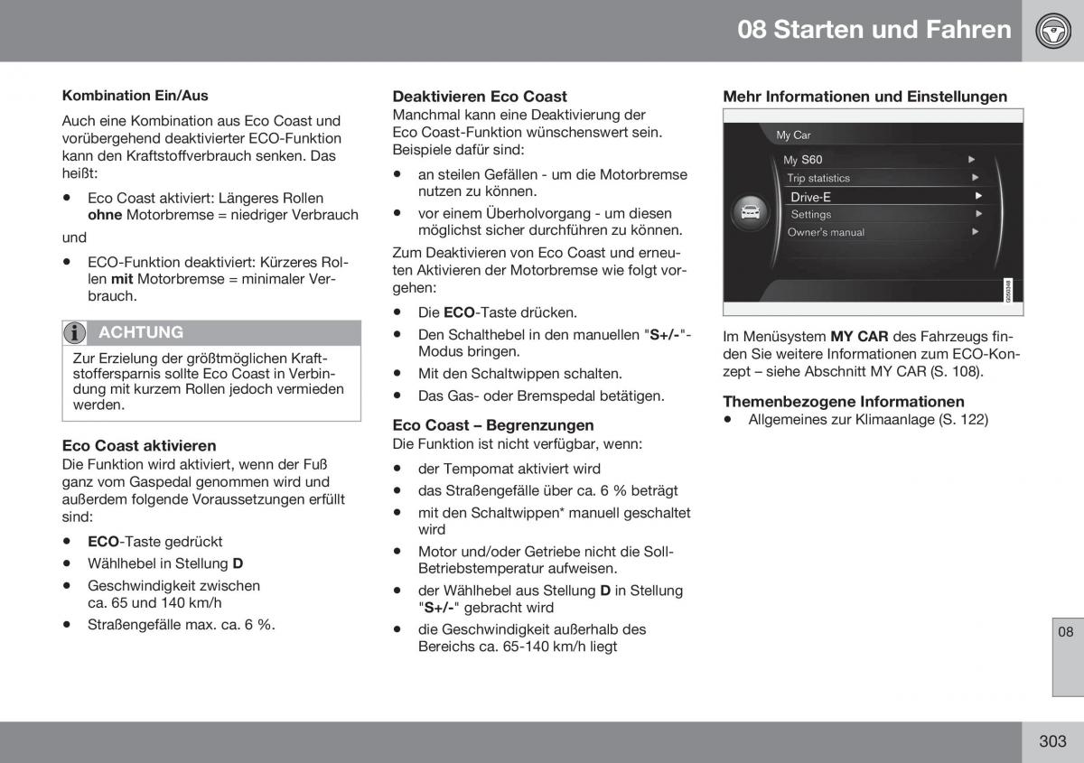 Volvo S60 II 2 Handbuch / page 305