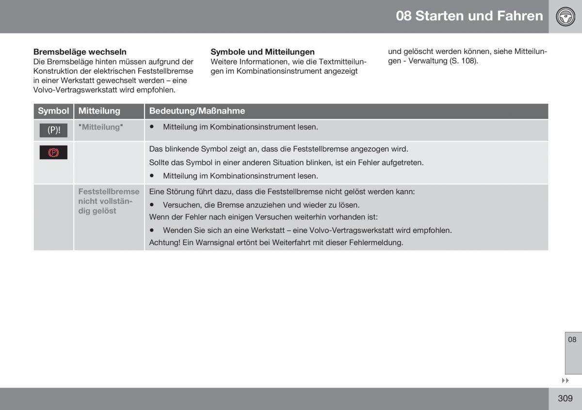 Volvo S60 II 2 Handbuch / page 311