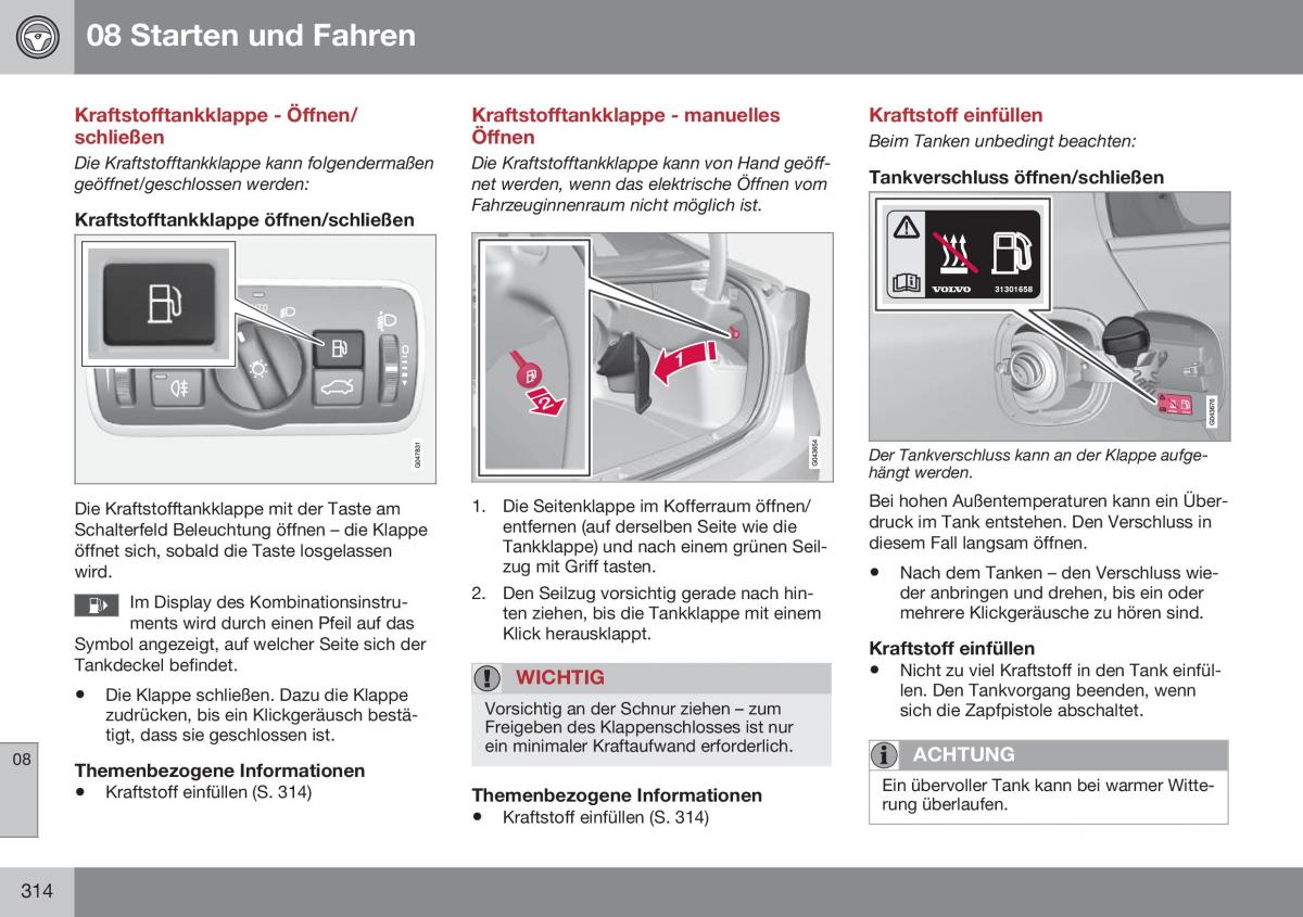 Volvo S60 II 2 Handbuch / page 316