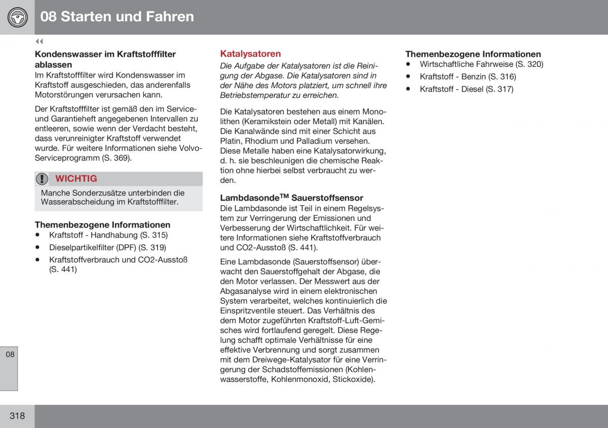 Volvo S60 II 2 Handbuch / page 320