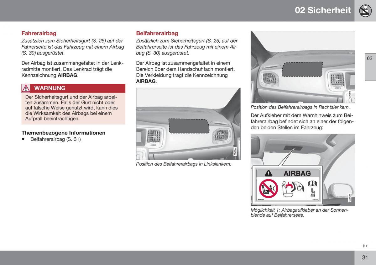 Volvo S60 II 2 Handbuch / page 33