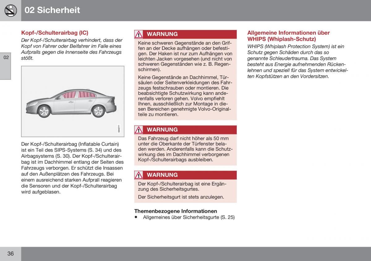 Volvo S60 II 2 Handbuch / page 38