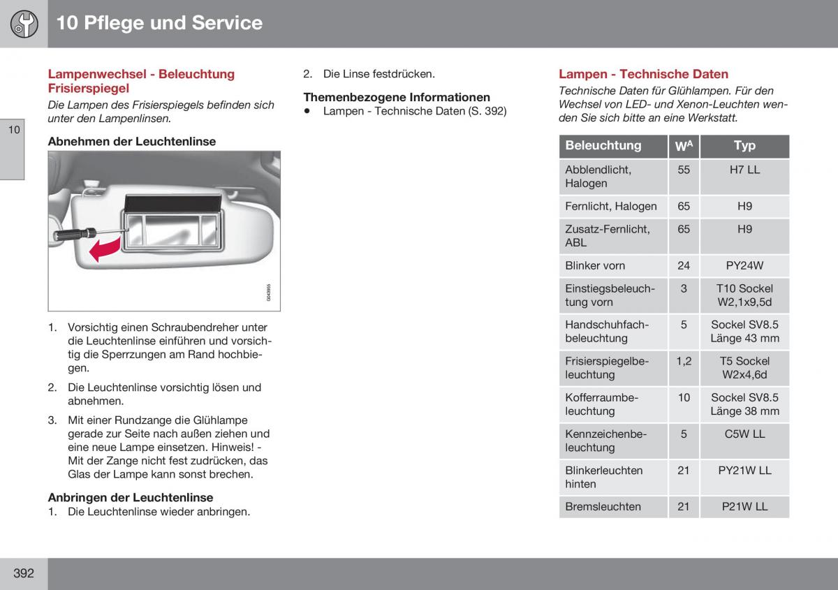 Volvo S60 II 2 Handbuch / page 394