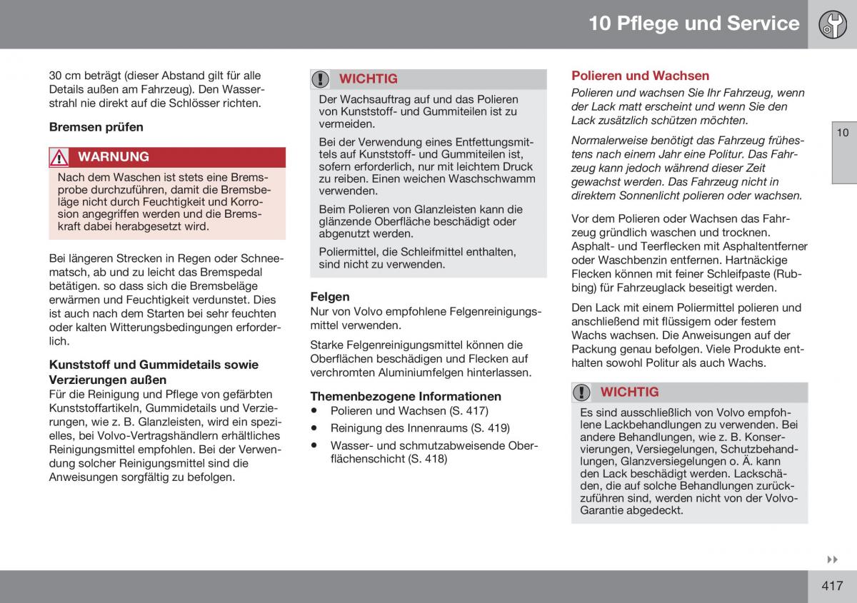 Volvo S60 II 2 Handbuch / page 419