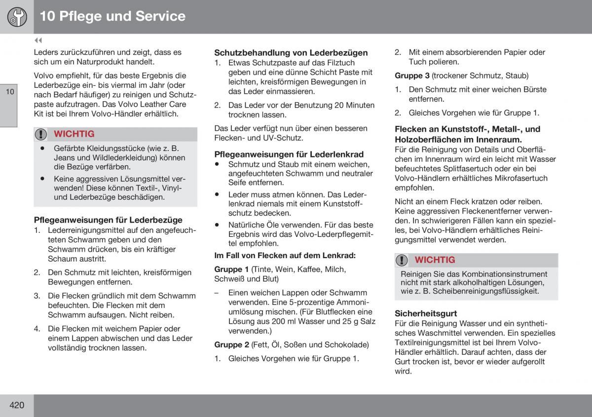 Volvo S60 II 2 Handbuch / page 422