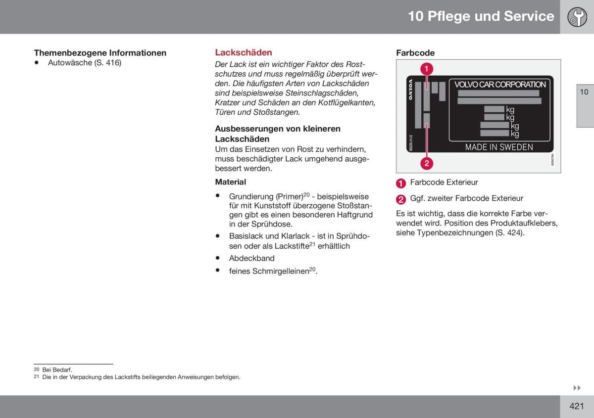 Volvo S60 II 2 Handbuch / page 423