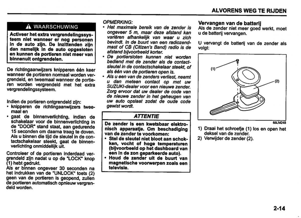 Suzuki Swift IV 4 handleiding / page 34