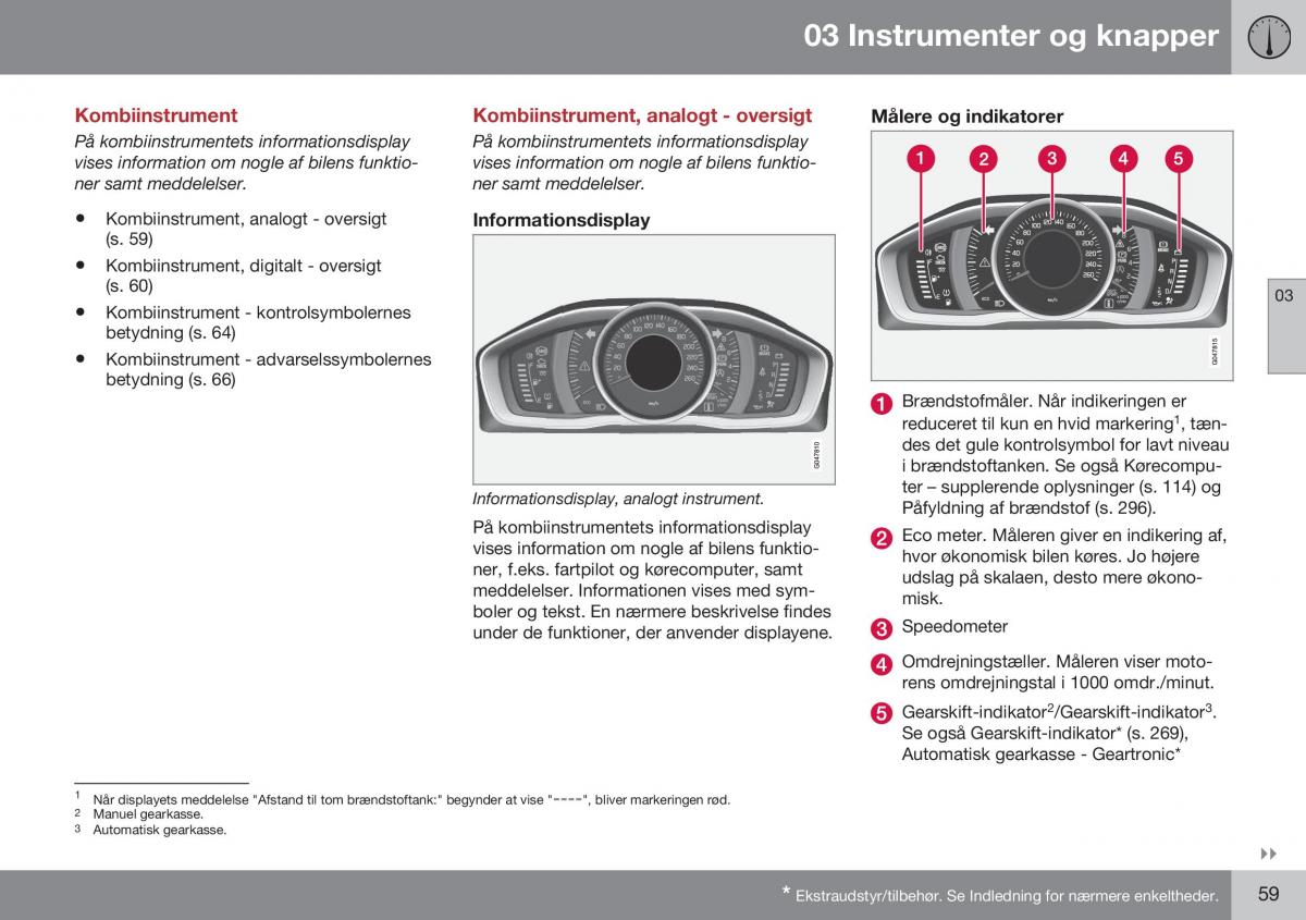 Volvo S60 II 2 Bilens instruktionsbog / page 61