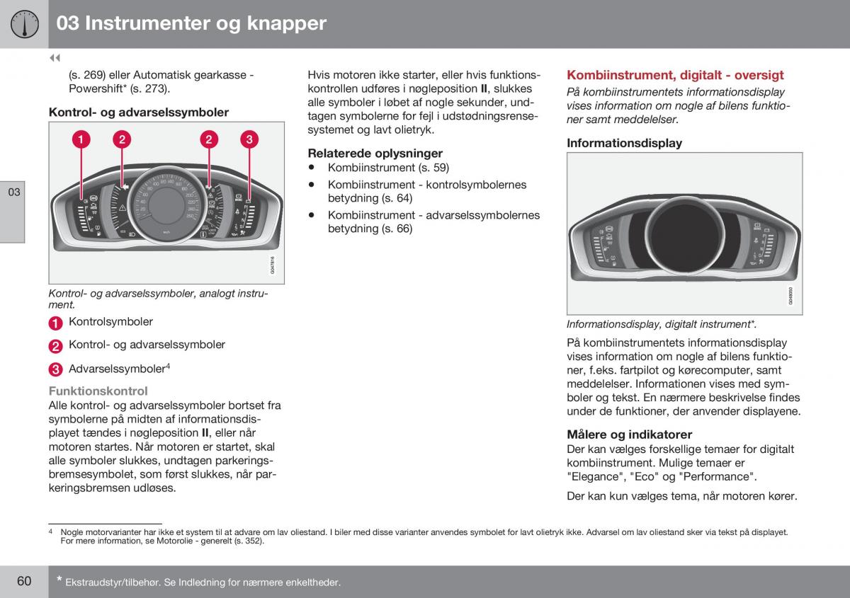 Volvo S60 II 2 Bilens instruktionsbog / page 62