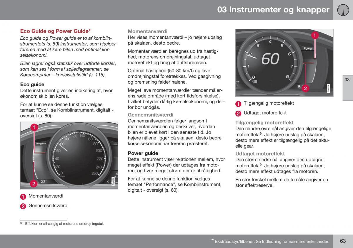 Volvo S60 II 2 Bilens instruktionsbog / page 65