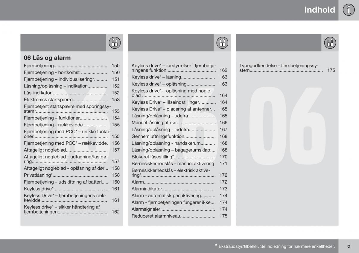 Volvo S60 II 2 Bilens instruktionsbog / page 7