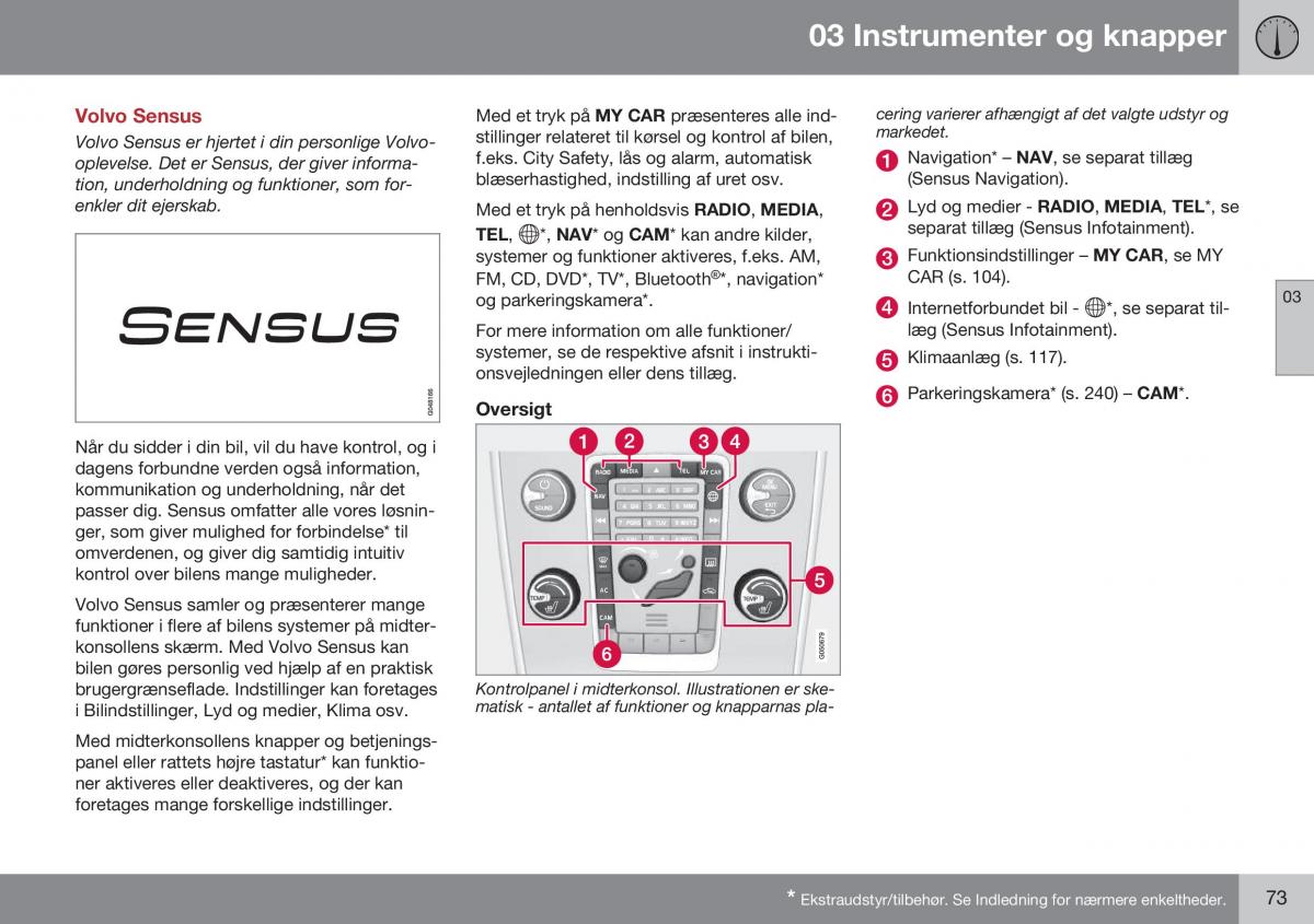 Volvo S60 II 2 Bilens instruktionsbog / page 75