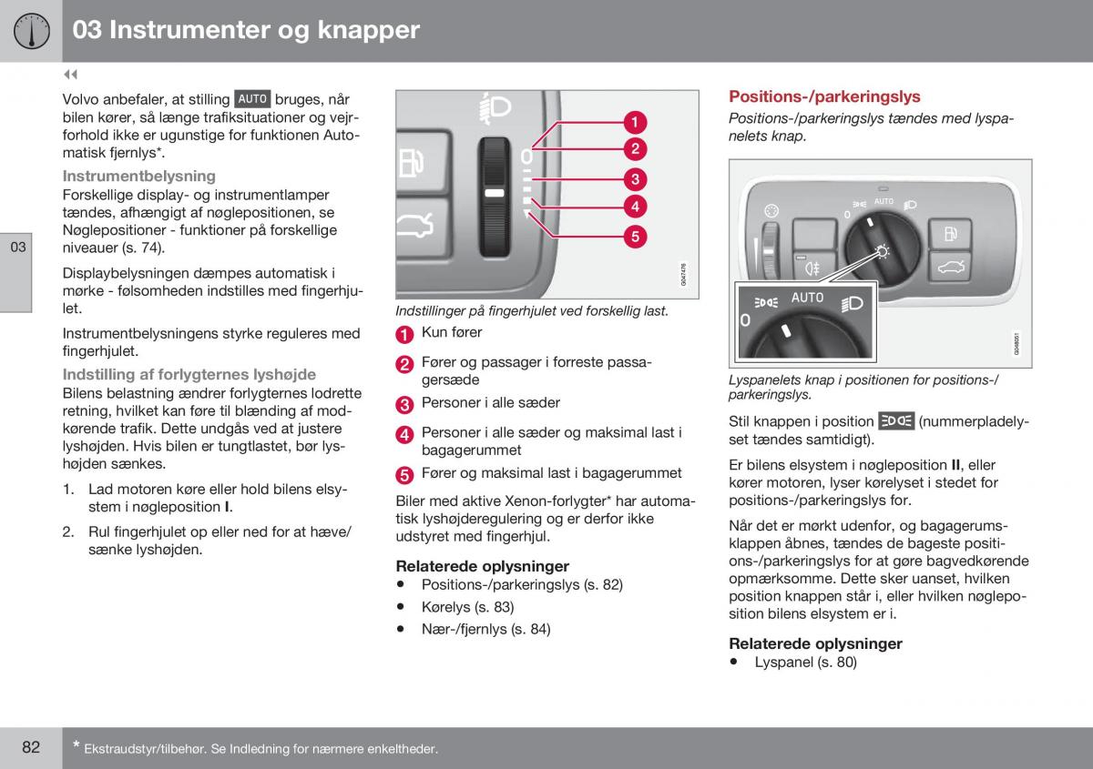 Volvo S60 II 2 Bilens instruktionsbog / page 84