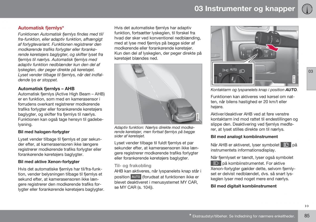 Volvo S60 II 2 Bilens instruktionsbog / page 87