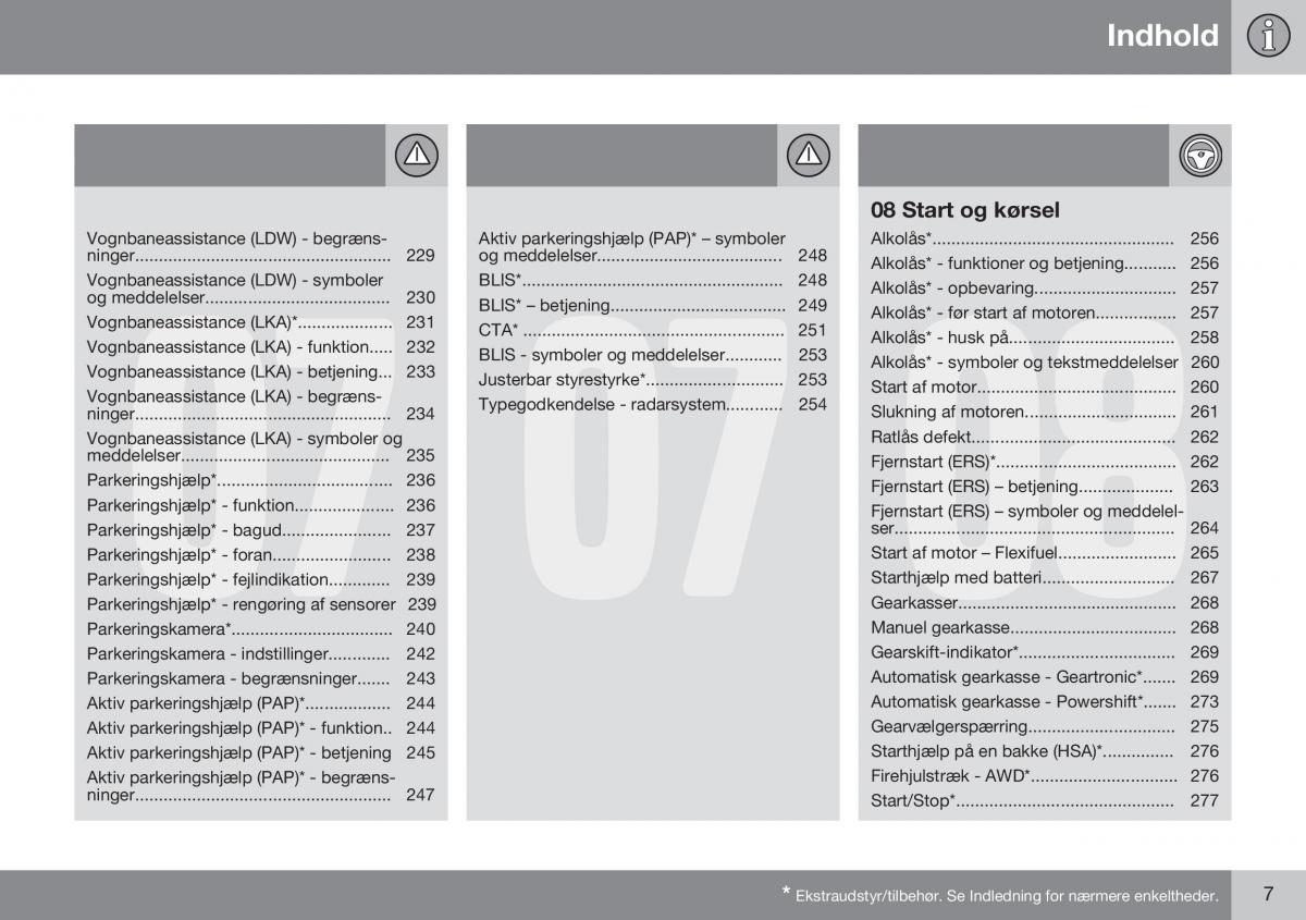 Volvo S60 II 2 Bilens instruktionsbog / page 9