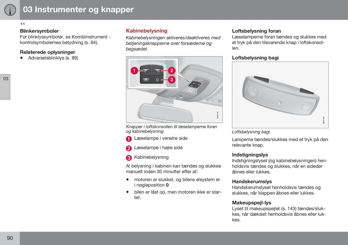 Volvo S60 II 2 Bilens instruktionsbog / page 92