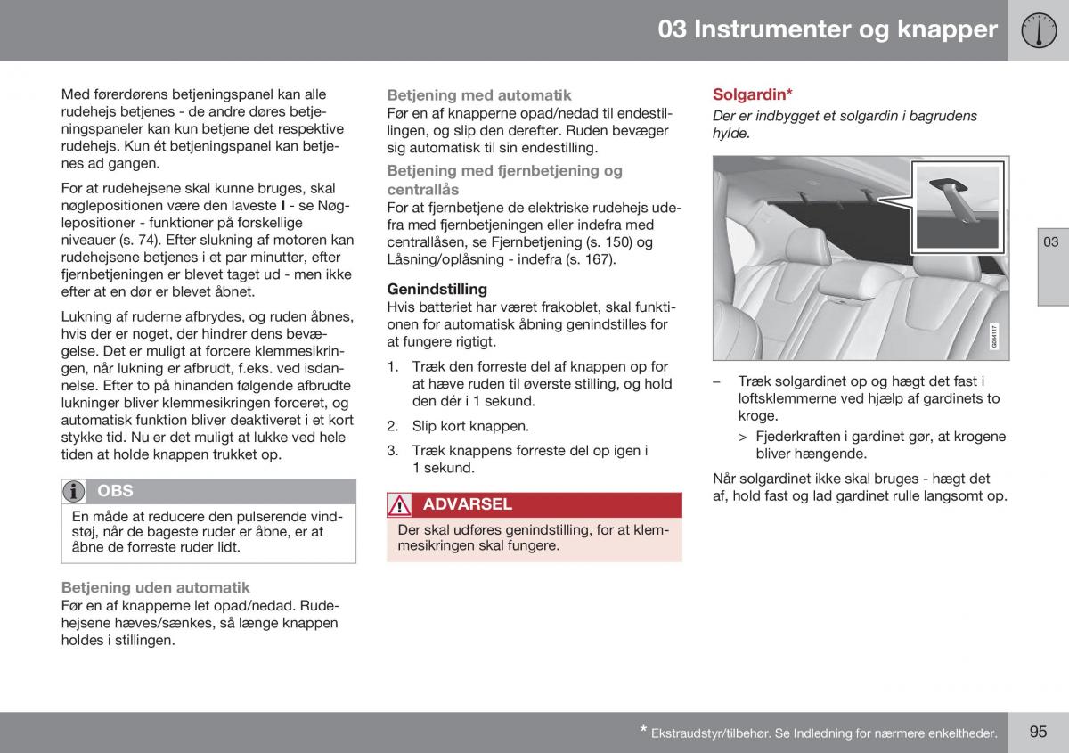 Volvo S60 II 2 Bilens instruktionsbog / page 97