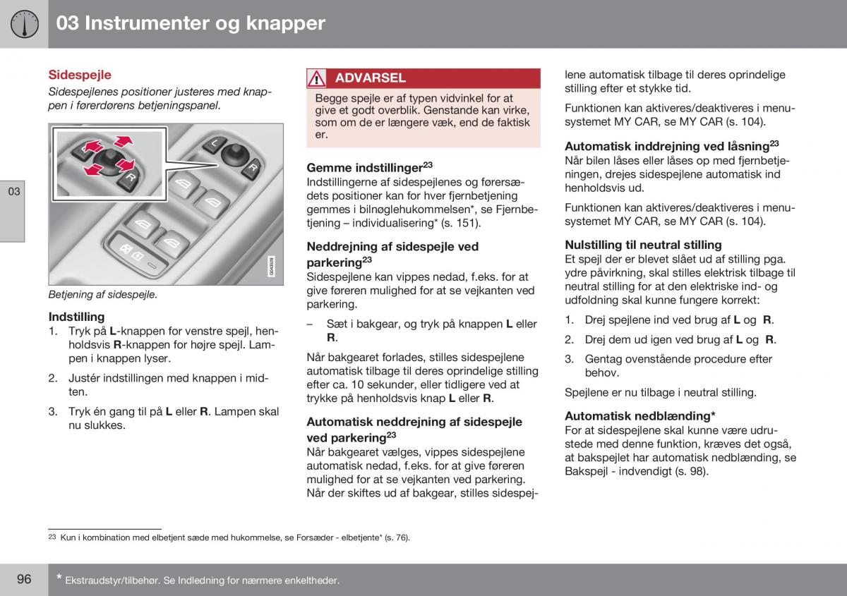 Volvo S60 II 2 Bilens instruktionsbog / page 98