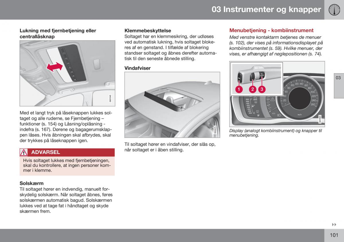 Volvo S60 II 2 Bilens instruktionsbog / page 103