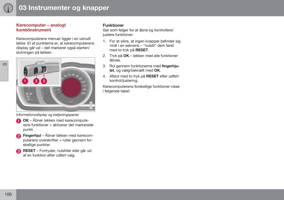 Volvo S60 II 2 Bilens instruktionsbog / page 108