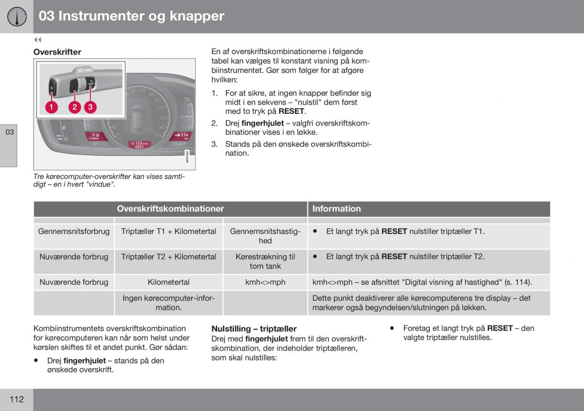 Volvo S60 II 2 Bilens instruktionsbog / page 114