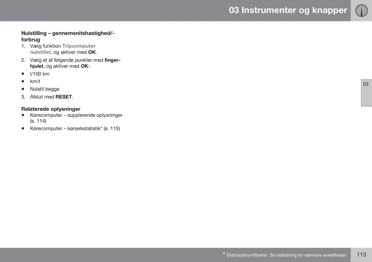 Volvo S60 II 2 Bilens instruktionsbog / page 115