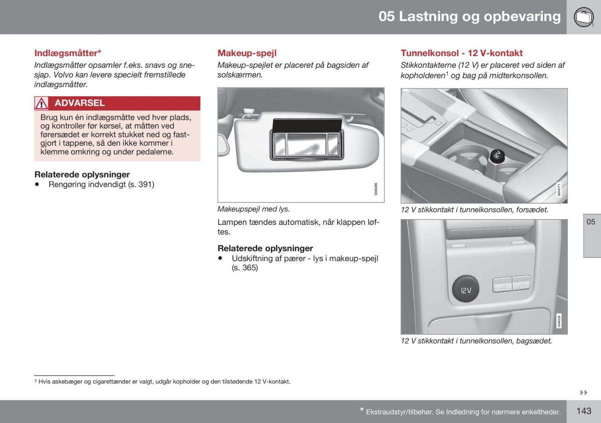 Volvo S60 II 2 Bilens instruktionsbog / page 145