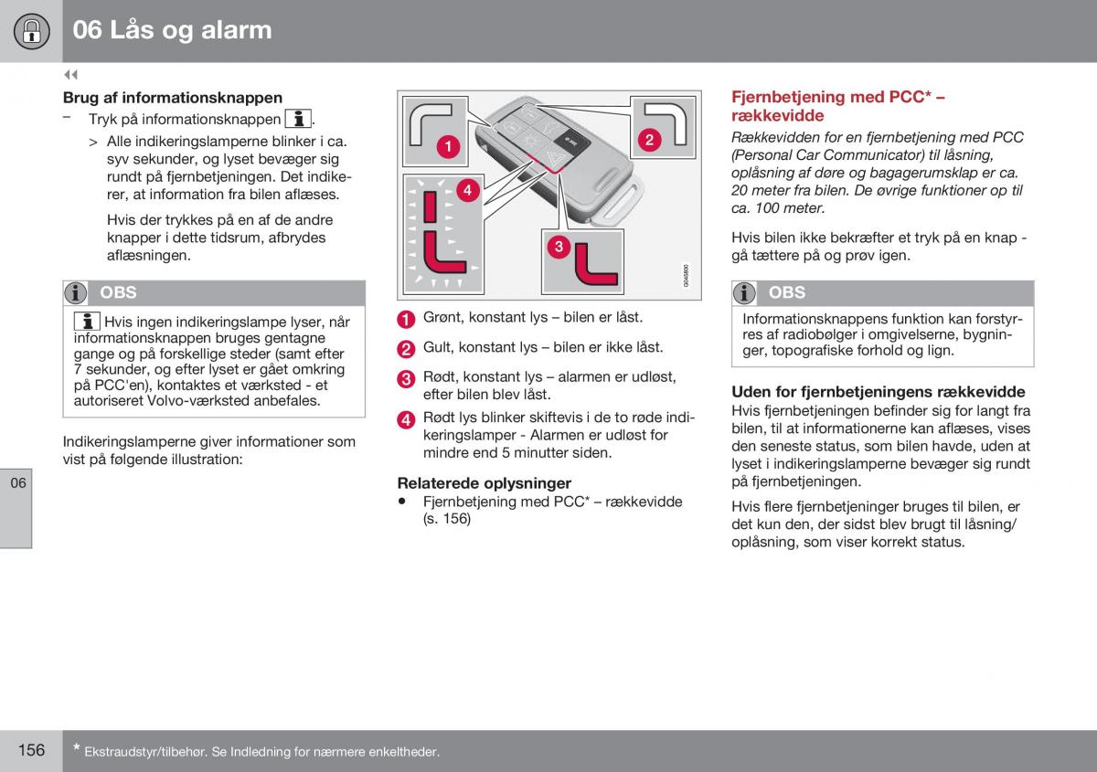 Volvo S60 II 2 Bilens instruktionsbog / page 158